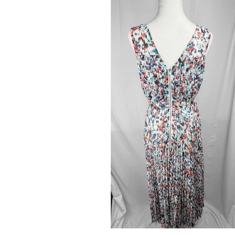 Anthropologie Plenty by Tracy Reese Dress 4 Morgan Multi Speckle Pleated Hi Low - Picture 6 of 11
